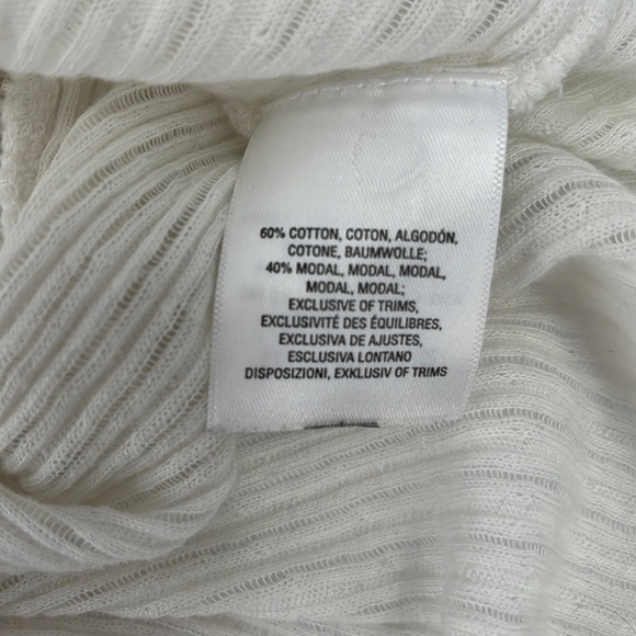 ANTHROPOLOGIE Meadow Rue Galicia Top White Eyelet Lace Ribbed Keyhole  XSmall - Picture 7 of 8